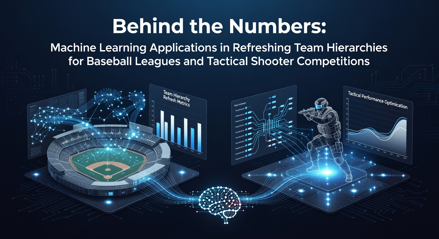 Machine learning dashboard displaying team hierarchy adjustments in baseball analytics