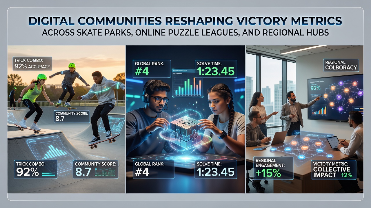 Online puzzle league participants comparing live standings on shared digital dashboards