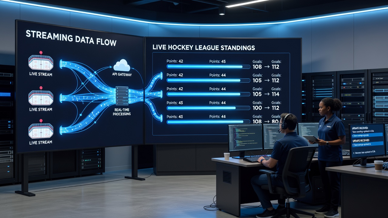 Esports broadcast overlay showing live VALORANT match statistics linked to updated team rankings