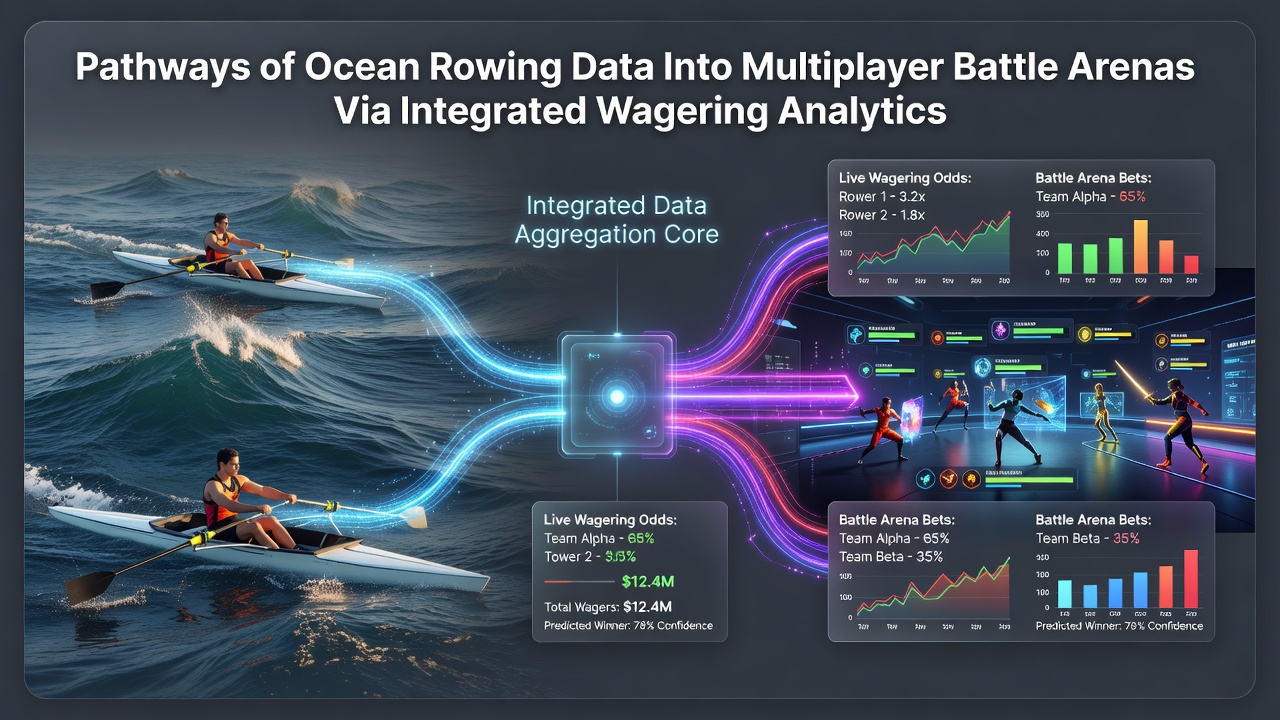 Multiplayer arena analytics dashboard displaying integrated wagering metrics