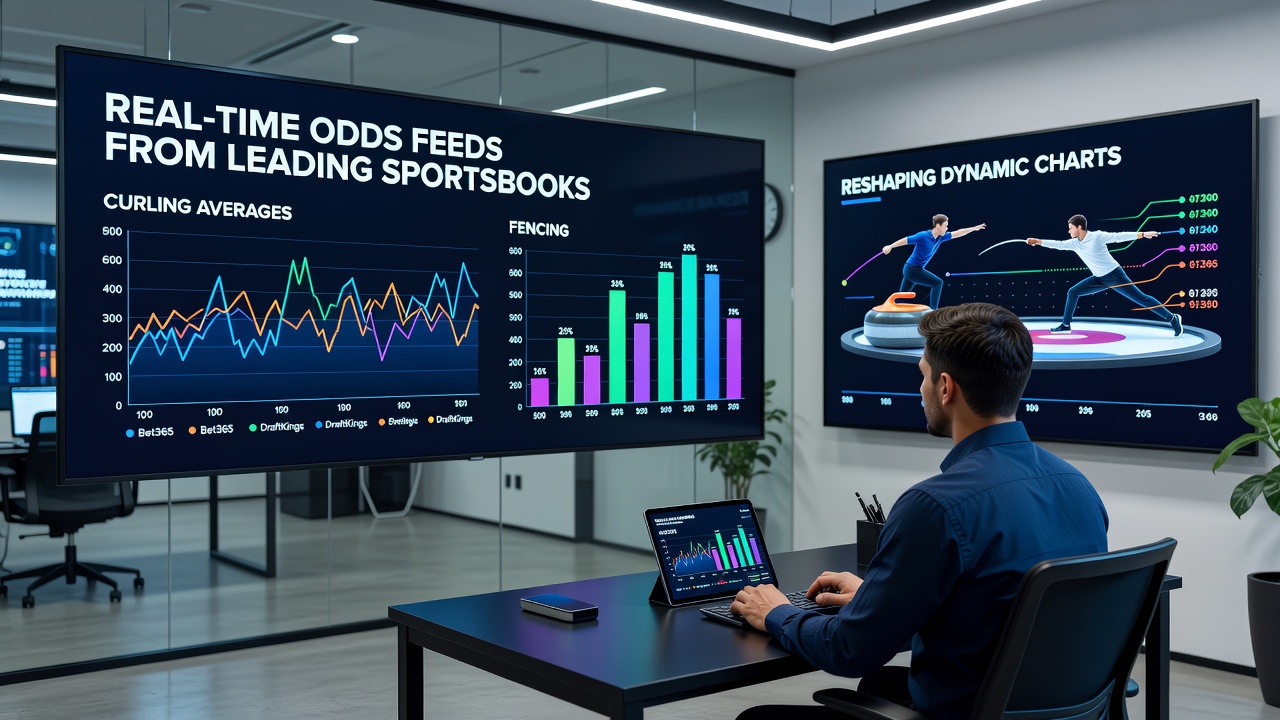 Dynamic chart updates showing fencing points and MOBA win rates alongside live odds