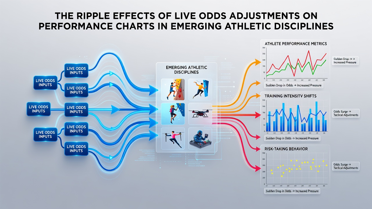 Analytics dashboard showing synchronized updates between live betting odds and performance charts in virtual competitions